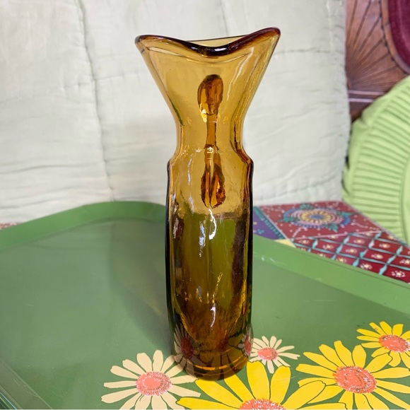 MCM Amber Glass Pitcher - Picture 4 of 9